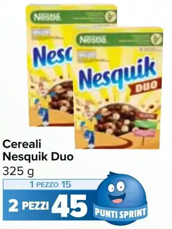 Carrefour Cereali Nesquik Duo 325 g offerta