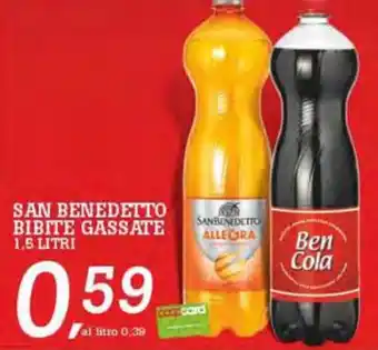Coop Superstore SAN BENEDETTO BIBITE GASSATE 1,5 LITRI offerta