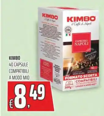 Coop Superstore KIMBO 40 CAPSULE COMPATIBILI A MODO MIO offerta