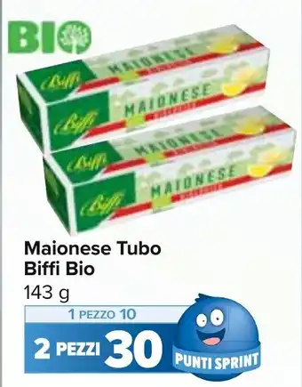 Carrefour Maionese Tubo Biffi Bio 143 g offerta