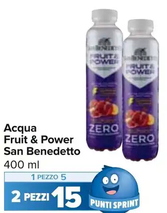 Carrefour Acqua Fruit & Power San Benedetto 400 ml offerta