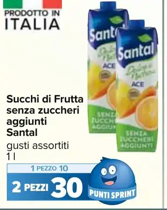 Carrefour Succhi di Frutta senza zuccheri aggiunti Santal 1 l offerta