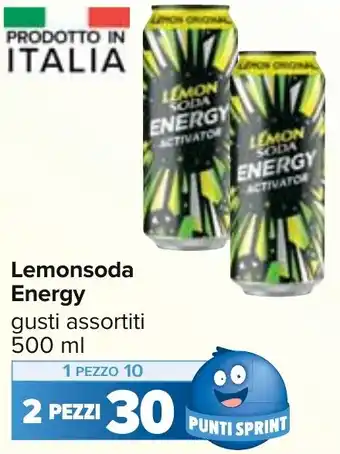 Carrefour Lemonsoda Energy gusti assortiti 500 ml offerta