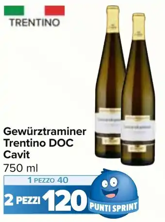 Carrefour Gewürztraminer Trentino DOC Cavit 750 ml offerta