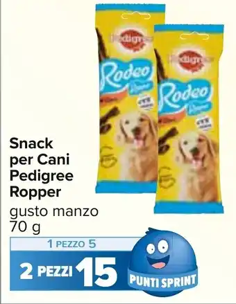 Snack per Cani Pedigree Ropper gusto manzo 70 g