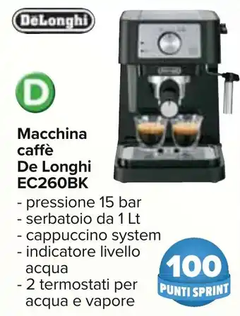 Carrefour Macchina caffè De Longhi EC260BK offerta