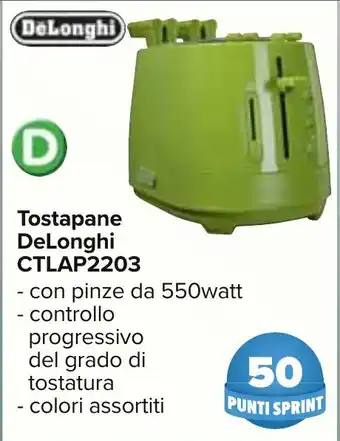 Carrefour Tostapane DeLonghi CTLAP2203 offerta