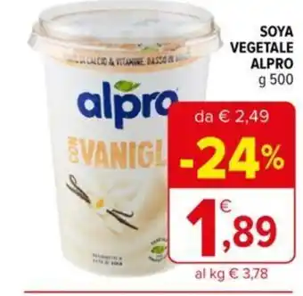 Iperal SOYA VEGETALE ALPRO G 500 offerta