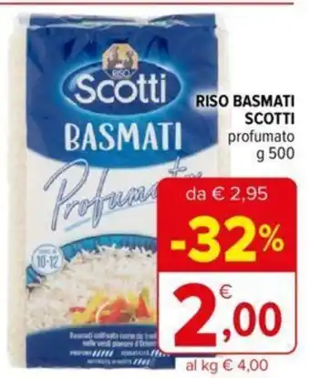 Iperal RISO BASMATI SCOTTI profumato g 500 offerta