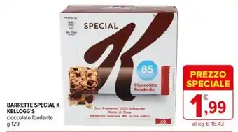 Iperal BARRETTE SPECIAL K KELLOGG'S cioccolato fondente g 129 offerta
