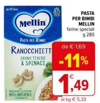 Iperal PASTA PER BIMBI MELLIN farine speciali g 280 offerta