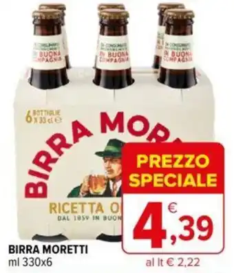 Iperal BIRRA MORETTI ml 330x6 offerta