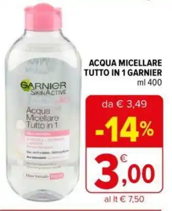Iperal ACQUA MICELLARE TUTTO IN 1 GARNIER ml 400 offerta