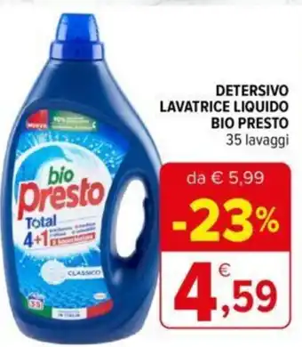 Iperal DETERSIVO LAVATRICE LIQUIDO BIO PRESTO 35 lavaggi offerta