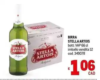 Metro BIRRA STELLA ARTOIS bott. VAP 66 cl offerta