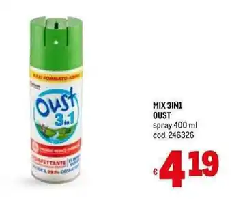 MIX 3IN1 OUST spray 400 ml