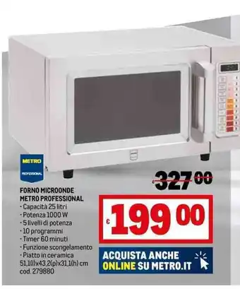 Metro FORNO MICROONDE METRO PROFESSIONAL offerta