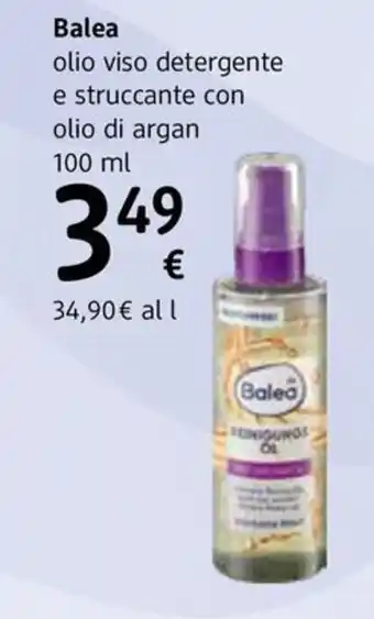 dm drogerie markt Balea olio viso detergente e struccante con olio di argan 100 ml offerta