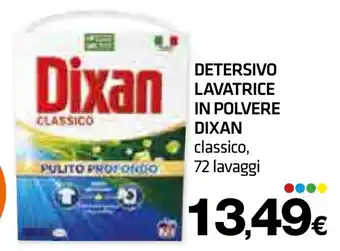Superconti DETERSIVO LAVATRICE IN POLVERE DIXAN classico, 72 lavaggi offerta