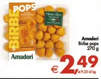 Deco Supermercati Amadori Birbe pops 270 g offerta