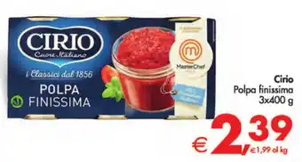Deco Supermercati Cirio Polpa finissima 3x400 g offerta