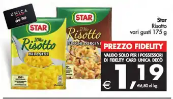 Deco Supermercati Star Risotto vari gusti 175 g offerta