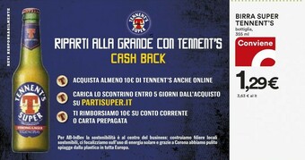 Coop Tennent's Birra offerta
