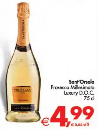 Deco Supermercati Prosecco Millesimato Luxury D.O.C. 75 cl offerta