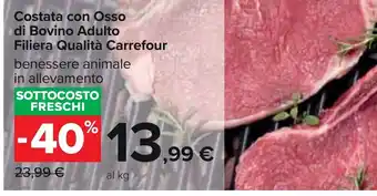 Carrefour Costata con Osso di Bovino Adulto Filiera Qualità Carrefour offerta