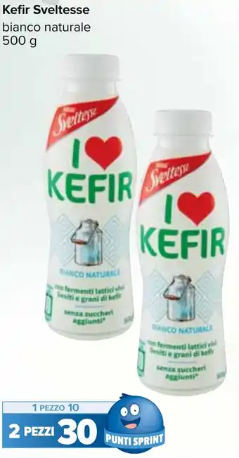Carrefour Kefir Sveltesse bianco naturale 500 g offerta