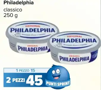 Carrefour Philadelphia classico 250 g offerta
