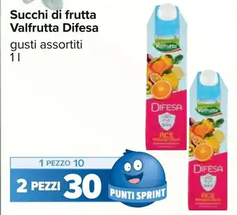 Carrefour Succhi di frutta Valfrutta Difesa gusti assortiti 1 l offerta