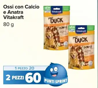 Carrefour Ossi con Calcio e Anatra Vitakraft 80 g offerta