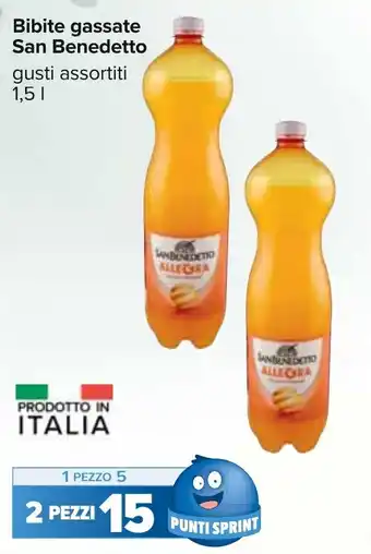 Carrefour Bibite gassate San Benedetto gusti assortiti 1,5 l offerta