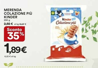 Ipercoop Kinder Colazione Più offerta