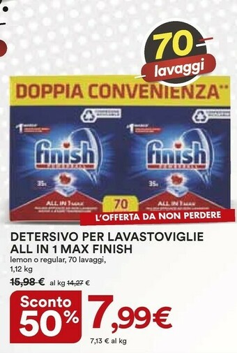Ipercoop Finish Detersivo lavastoviglie offerta