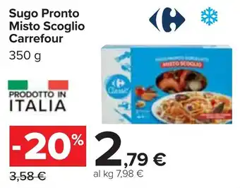 Carrefour Sugo Pronto Misto Scoglio Carrefour 350 g offerta