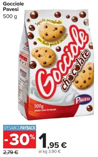 Carrefour Gocciole Pavesi 500 g offerta