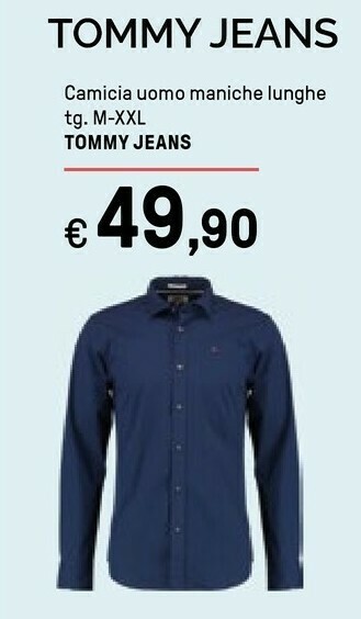 Iper La Grande Tommy Jeans Camicia Uomo Maniche Lunghe Taglia M offerta