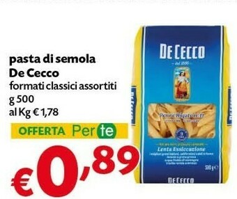 Pam De Cecco Pasta di semola offerta