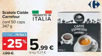 Carrefour Scatola Cialde Carrefour conf 50 caps 347 g offerta