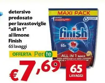 Pam Finish Detersivo Predosato Per Lavastoviglie All In 1 Al Limone offerta