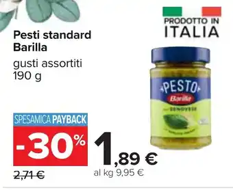 Carrefour Pesti standard Barilla gusti assortiti 190 g offerta