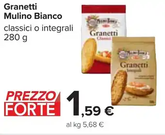 Carrefour Granetti Mulino Bianco classici o integrali 280 g offerta
