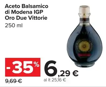 Carrefour Aceto Balsamico di Modena IGP Oro Due Vittorie 250 ml offerta