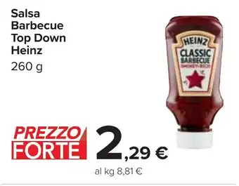 Carrefour Salsa Barbecue Top Down Heinz 260 g offerta
