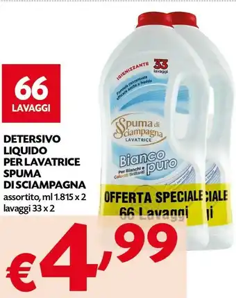 Pam Spuma di Sciampagna Detersivo Liquido Per Lavatrice offerta