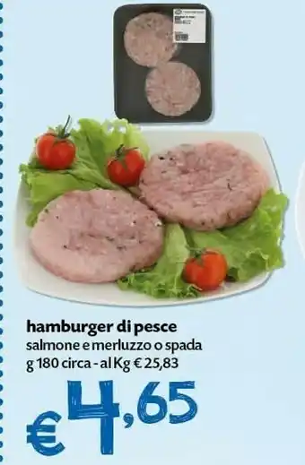 Pam Hamburger Di Pesce Salmone E Merluzzo O Spada offerta