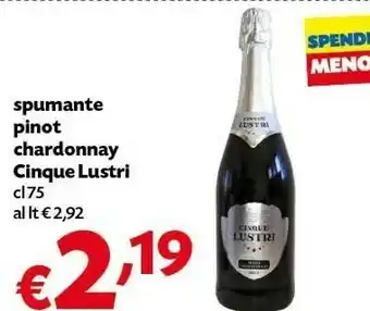 Pam Cinque Lustri Spumante Pinot Chardonnay 75 Cl offerta