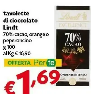 Pam Lindt Excellence 70% Cacao offerta